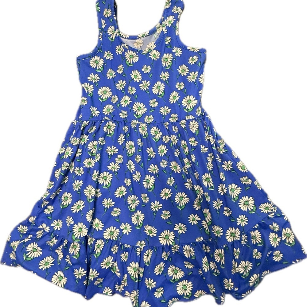 Zunie Blue Daisy Print Kids Dress